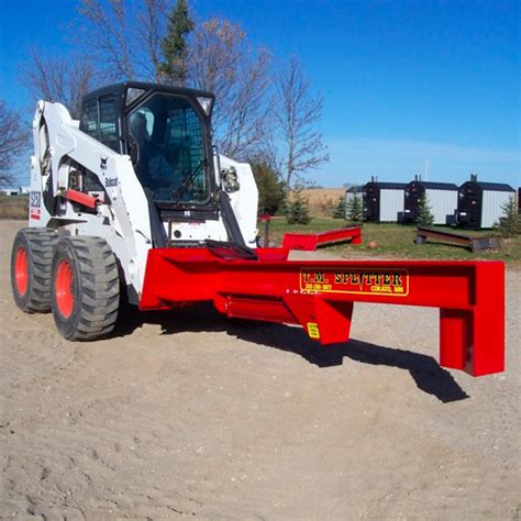 log splitting cutter attatchment for bob cat skid steer|skid steer log splitter.